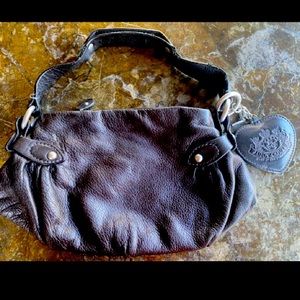 EUC Women’s Mini Black buttery soft Juicy Couture pocketbook bag purse nice